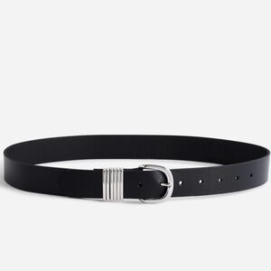 NWT Madewell Oval-Buckle Belt, size XS True Black Madewell Woven Oval Buckle Belt | Shopbop main image 4